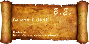 Bancza Enikő névjegykártya